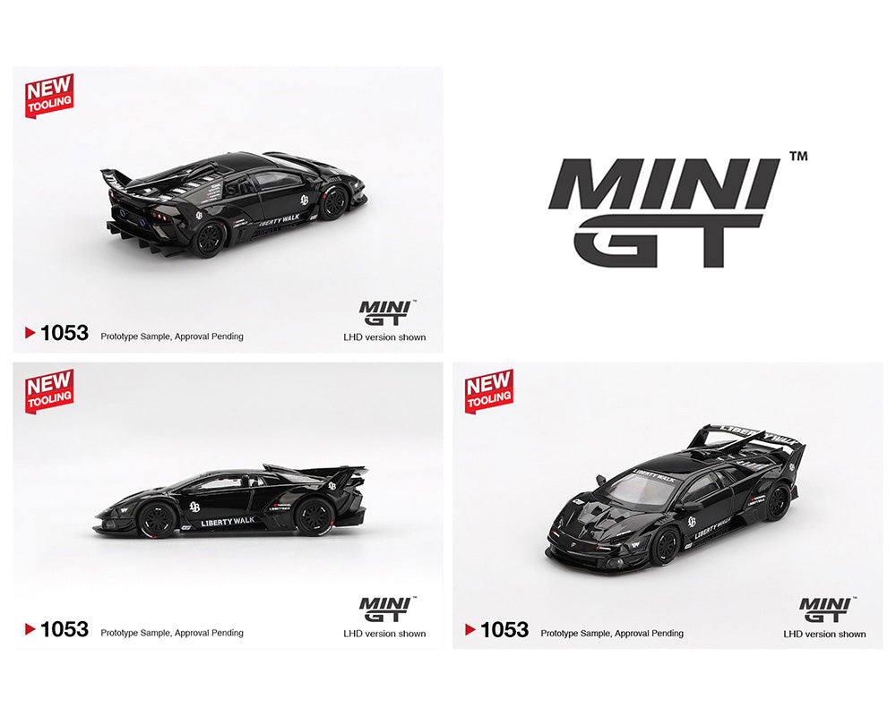 (Preorder) Mini GT 1:64 Lamborghini LB-Silhouette WORKS MURCIELAGO GT- Evo Black- Mijo Exclusives