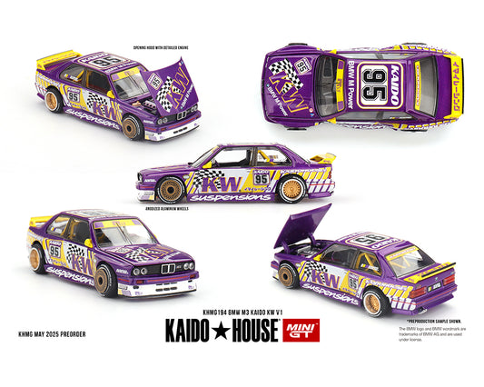 (Preorder) Kaido House x Mini GT 1:64 BMW M3 Kaido KW V1 – Purple Sep