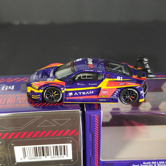 POP RACE 1/64 Audi R8 LMS - EVA RT Test Type-01 KAKUSEI X Works R8 PR64-R8LMS-EVA01KA