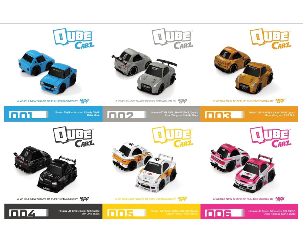 (Preorder) Mini GT Qube Carz Series 1 Liberty Walk Assortment 6pcs set eta October