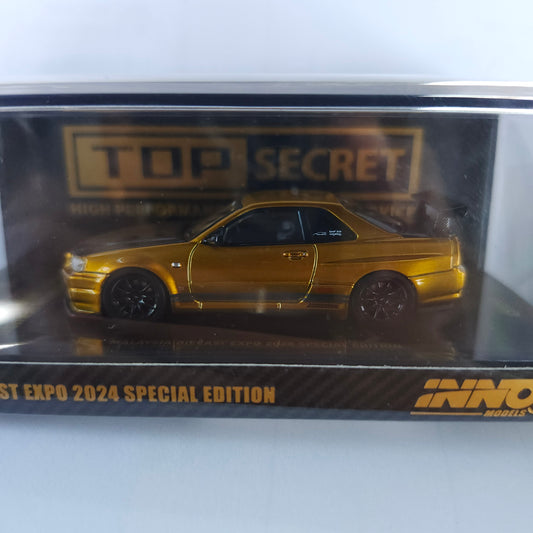 Inno64 1/64 Nissan Skyline GT-R 34 TOP SECRET MALAYSIA DIECAST EXPO 2024
