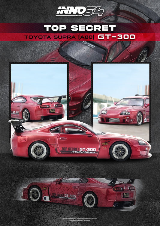 (Preorder) Inno64 Toyota Supra A80 Top Secret Red