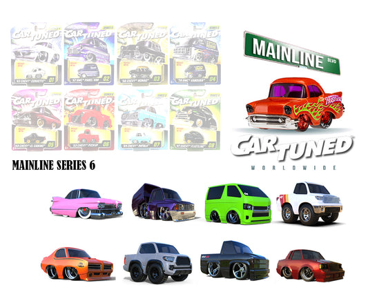 (Preorder) CarTuned 1:64 Series 6 Mainline Assortment of 8 Styles 2025