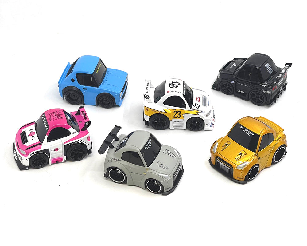 Mini Gt QubeCarz Sealed set of 6 Factory Chance At a chase