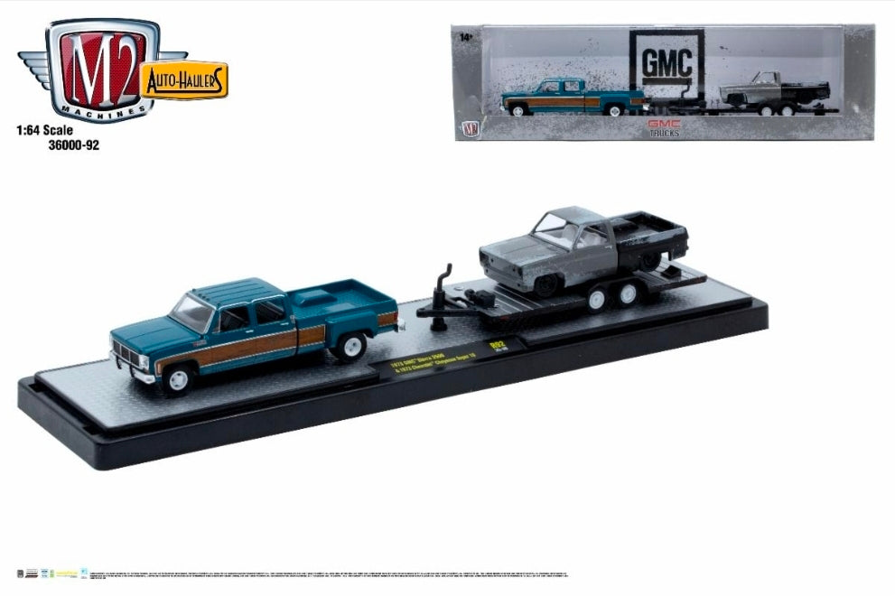 (Preorder) M2 Machines 1973 GMC Sierra 3500 & 1973 Chevrolet Cheyenne Super 10