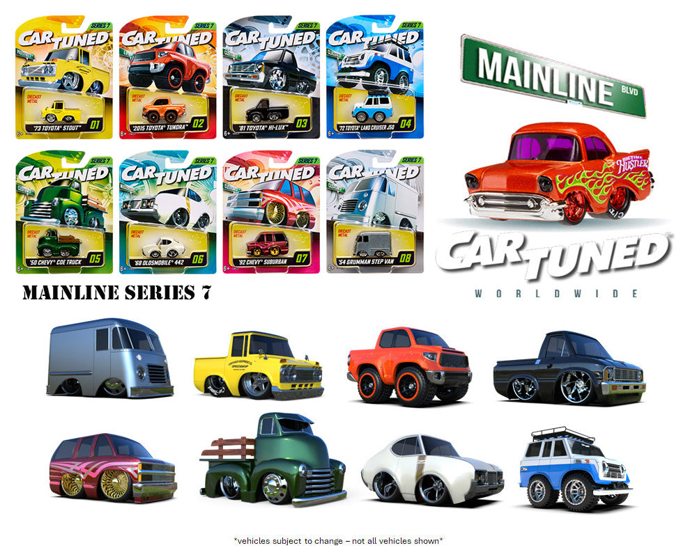 CarTuned 1:64 Series 7 Mainline Assortment of 8 Styles 2025