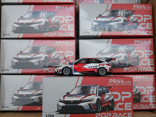 POP RACE 1/64 HONDA CIVIC TYPE-R (FL5) TCR PRESENTATION