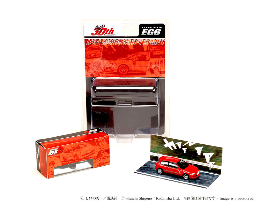 Preorder) Hobby Japan 1:64 Initial D 30th Anniversary Honda CIVIC (EG6) Myogi Night Kids / INITIAL D Shingo Shoji VS Takumi Fujiwara – JDM64