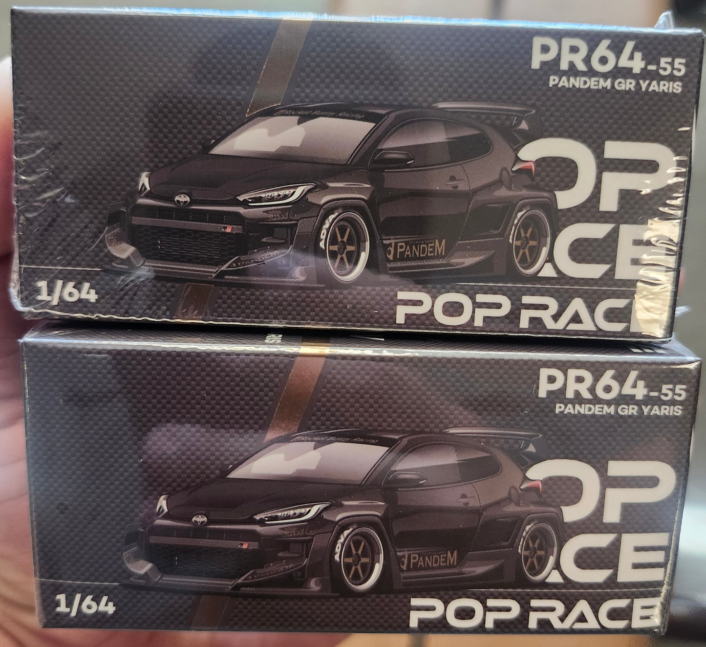 Pop Race Pandem Toyota GR Yaris Dark Chrome 1:64 PR640055