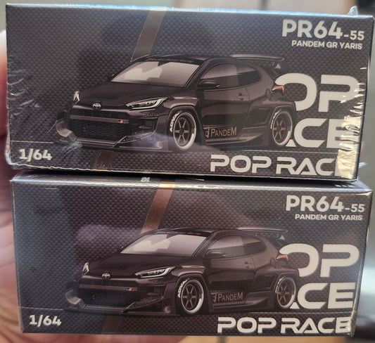 Pop Race Pandem Toyota GR Yaris Dark Chrome 1:64 PR640055
