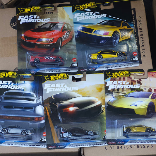 Hot Wheels Fast & Furious M Case 5 pcs set