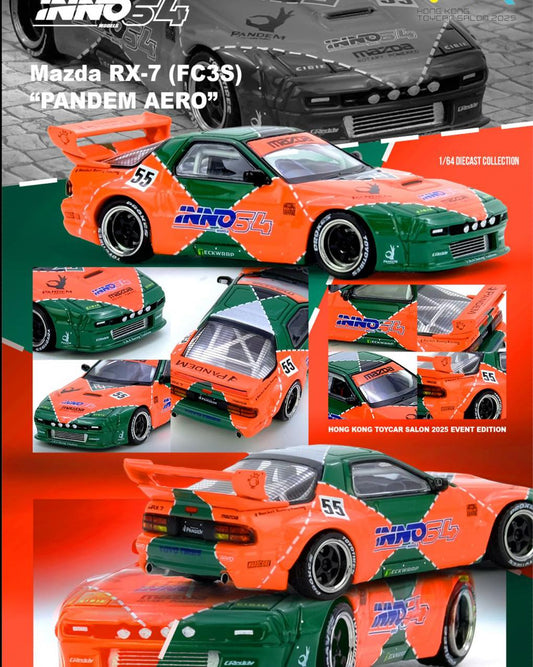 (Preorder) INNO64 1/64 Mazda RX-7 (FC3S) "PANDEM AERO" Hong Kong ToyCar Salon 2025 Exclusive Model