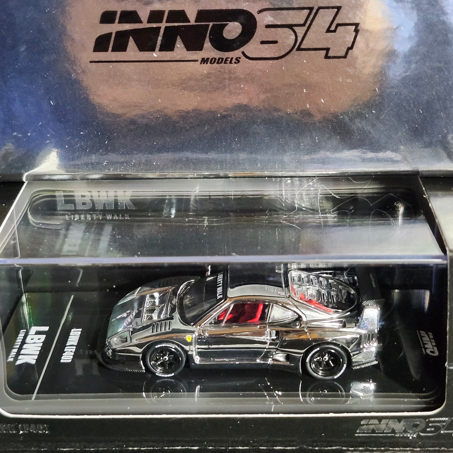 Inno64 LBWK FERRARI F40 Chrome Silver